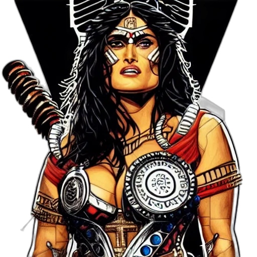 jewelry, comic book art, fantasy art, concept art, pixel art, illustration, salma, hayek transparent PNG cut-out