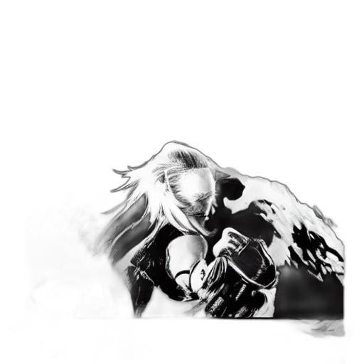 dragon, mask, creature, hair, comic book art, concept art, fantasy art, anime transparent PNG cut-out