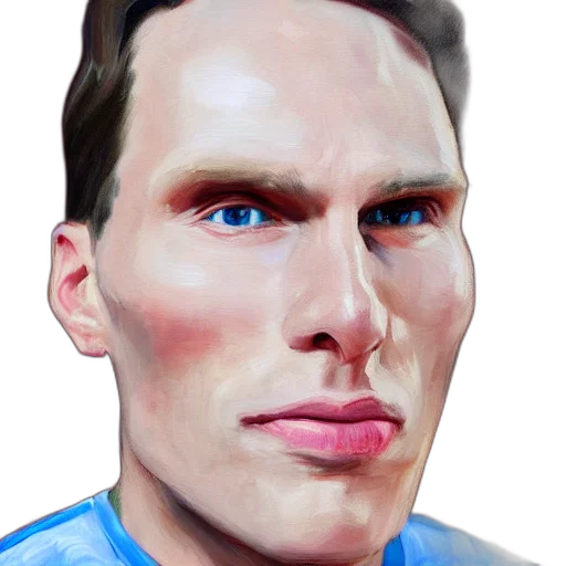 face, mask, photorealistic, concept art, watercolor, 3d render, blue, jerma transparent PNG cut-out