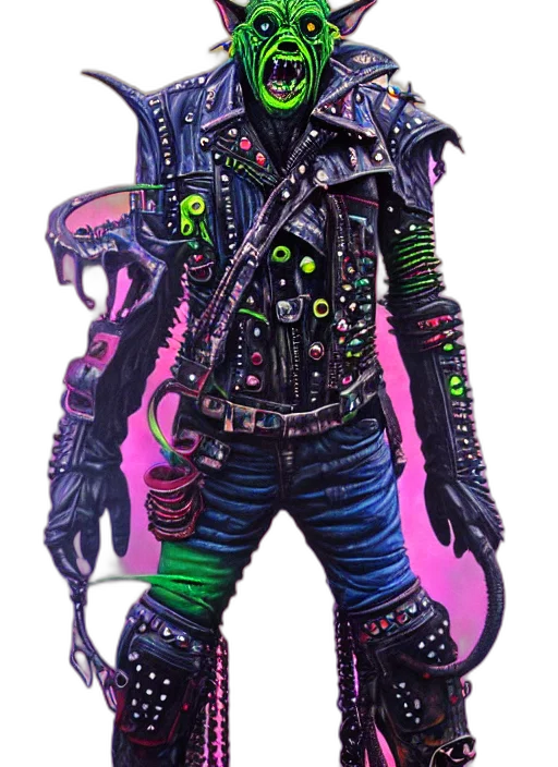 jacket, robot, staff, creature, cyberpunk, concept art, comic book art, pixel art transparent PNG cut-out