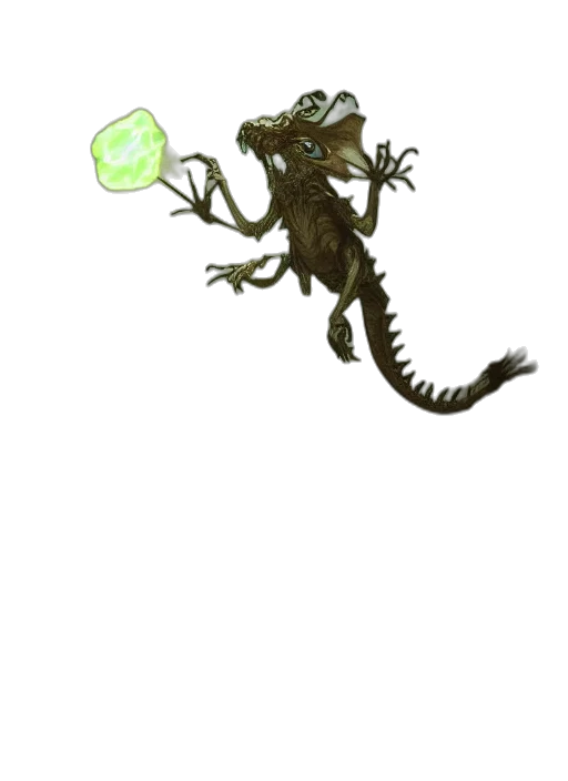 dragon, staff, creature, animal, concept art, fantasy art, pixel art, 3d render transparent PNG cut-out