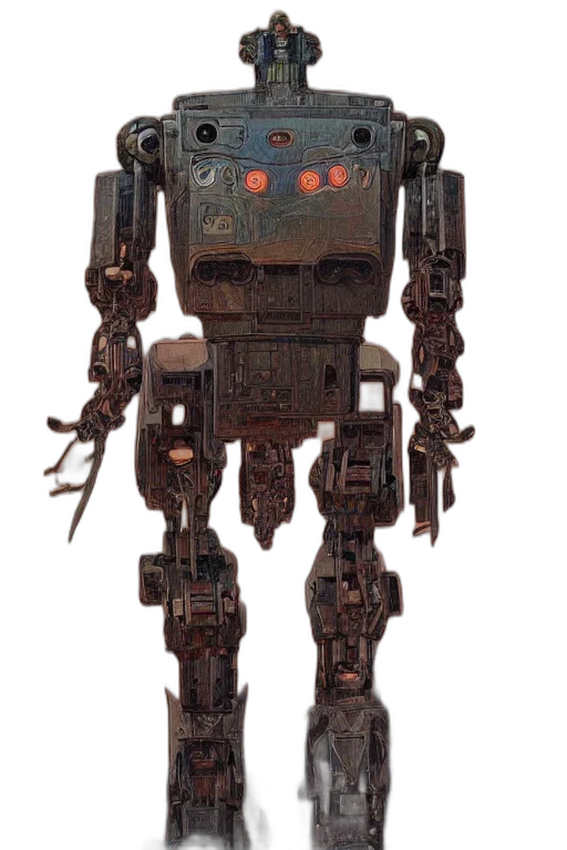 robot, weapon, creature, staff transparent PNG cut-out