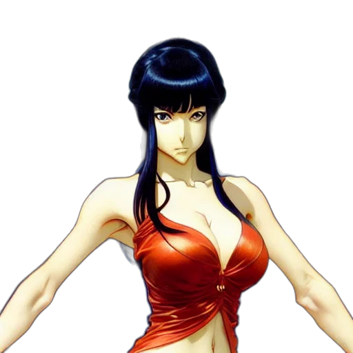 dress, concept art, comic book art, anime transparent PNG cut-out