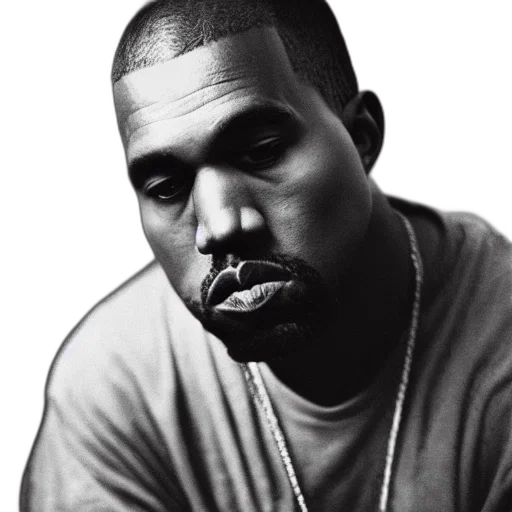 face, photorealistic, photograph, kanye transparent PNG cut-out