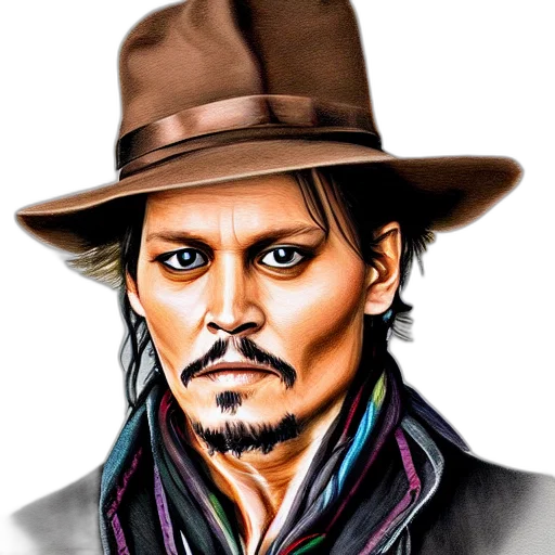 hat, face, photorealistic, comic book art, cartoon, fantasy art, portrait, jonny transparent PNG cut-out