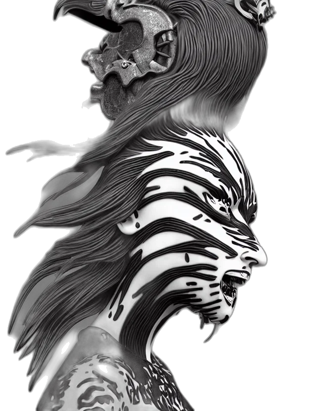 mask, creature, face, hair transparent PNG cut-out