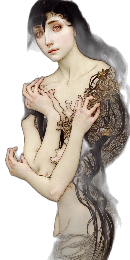 dress, mask, jewelry, dragon transparent PNG cut-out
