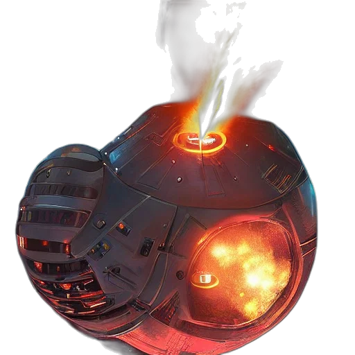 weapon, robot, concept art, 3d render transparent PNG cut-out