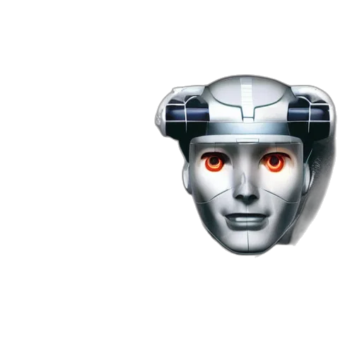 robot, face, mask, cyberpunk transparent PNG cut-out