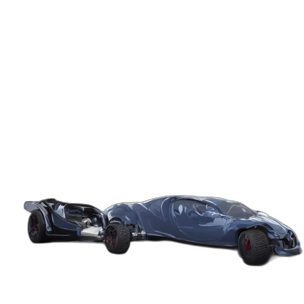 car, robot, weapon, 3d render transparent PNG cut-out