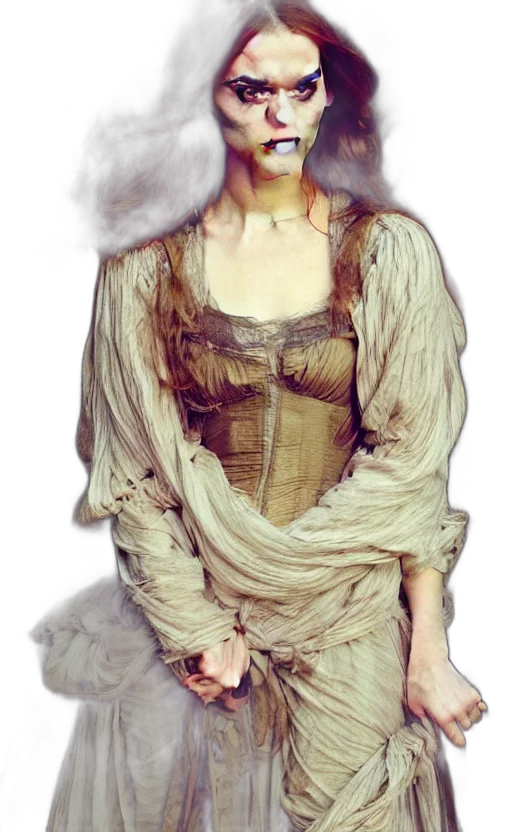 dress, mask, face, photorealistic, fantasy art, oil painting, concept art, earth tones transparent PNG cut-out