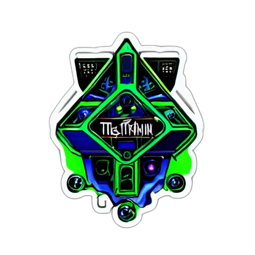 pixel art, cyberpunk, concept art, fantasy art, neon, sticker, rock, band transparent PNG cut-out