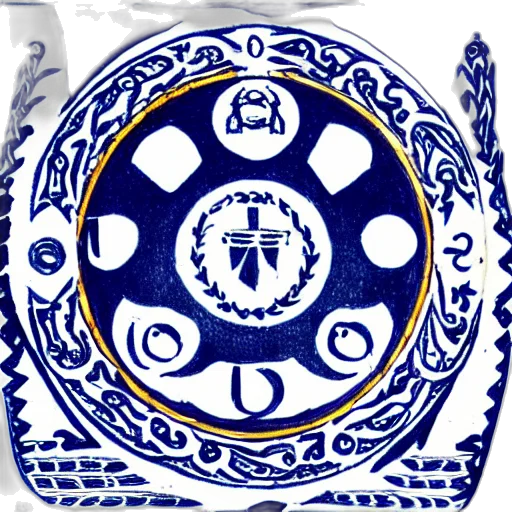 staff, crown, blue, white, drawing, seal, naiad, order transparent PNG cut-out