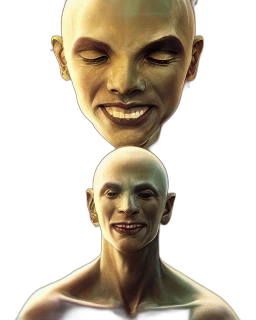 face, mask, robot, creature transparent PNG cut-out