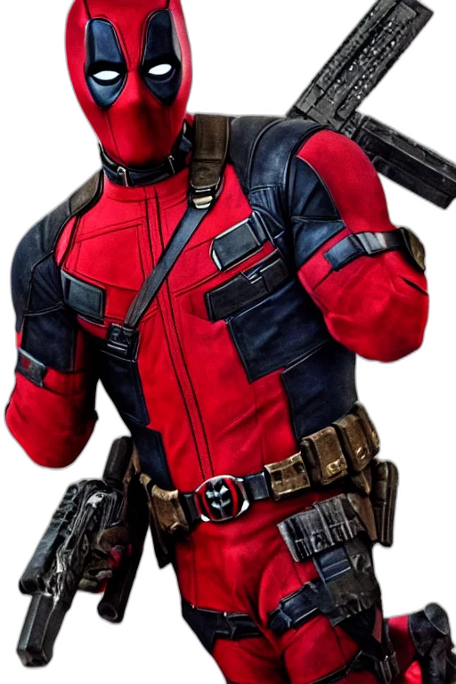 weapon, comic book art, concept art, red, robert, downey, deadpool transparent PNG cut-out