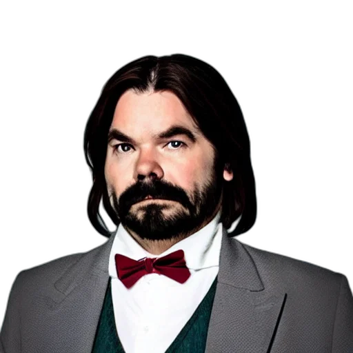 hair, jacket, staff, face transparent PNG cut-out
