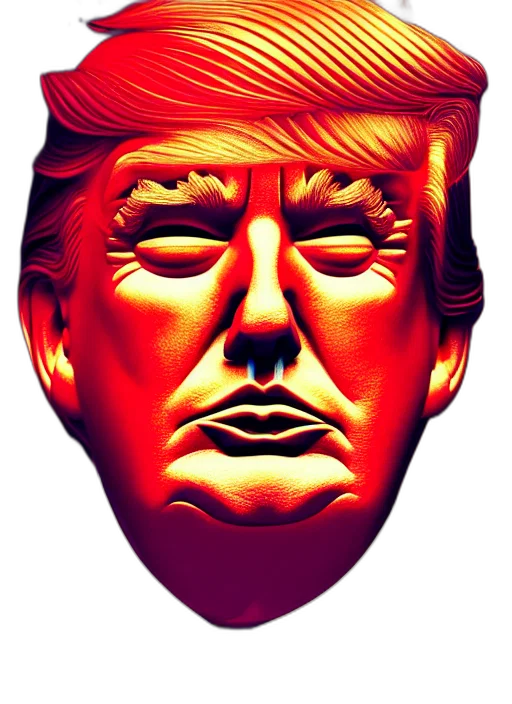 mask, face, crown, hat, photorealistic, 3d render, comic book art, vaporwave transparent PNG cut-out