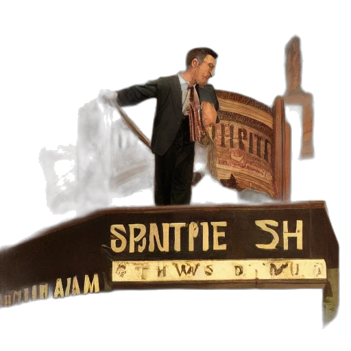 furniture, staff, concept art, city street transparent PNG cut-out