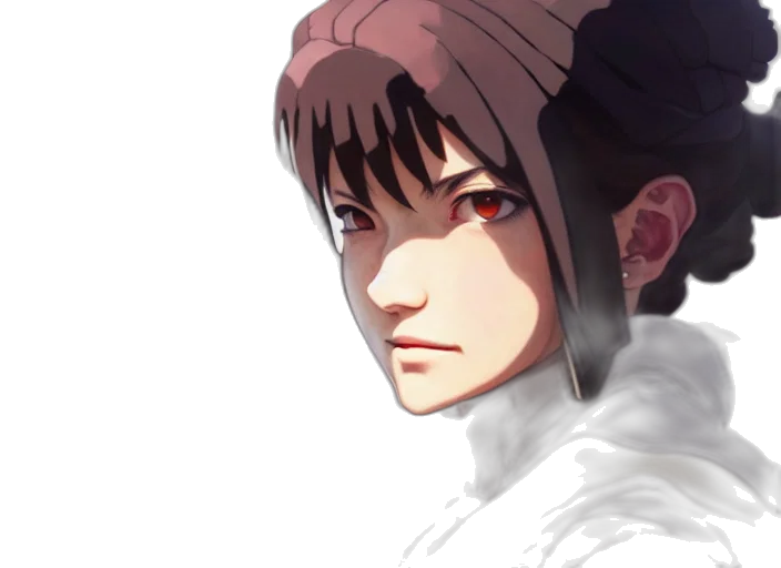 face, hat, mask, anime, photorealistic, concept art, fantasy art, monochrome transparent PNG cut-out
