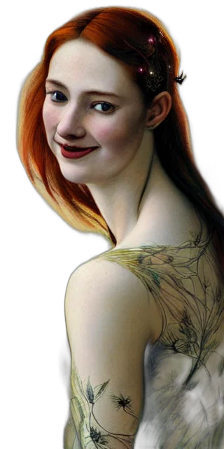 jewelry, face, crown, hair, photorealistic, fantasy art, oil painting, concept art transparent PNG cut-out