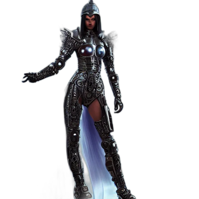 dress, robot, concept art, comic book art, cyberpunk, fantasy art, outer space, beautiful transparent PNG cut-out
