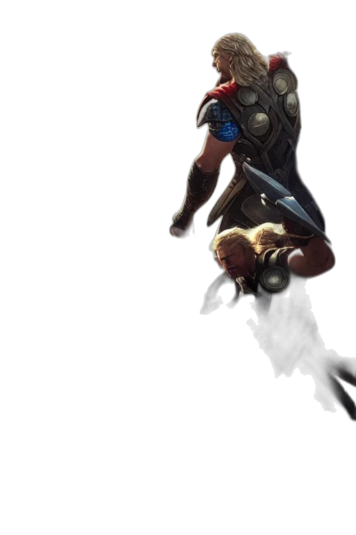 sword, concept art, comic book art, fantasy art, 3d render, valkiries, fighting, thor transparent PNG cut-out