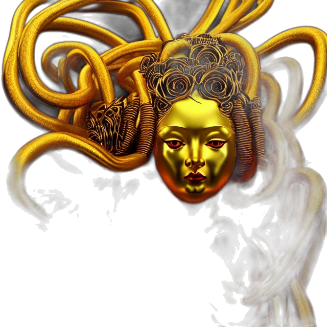 mask, hair, creature, jewelry transparent PNG cut-out