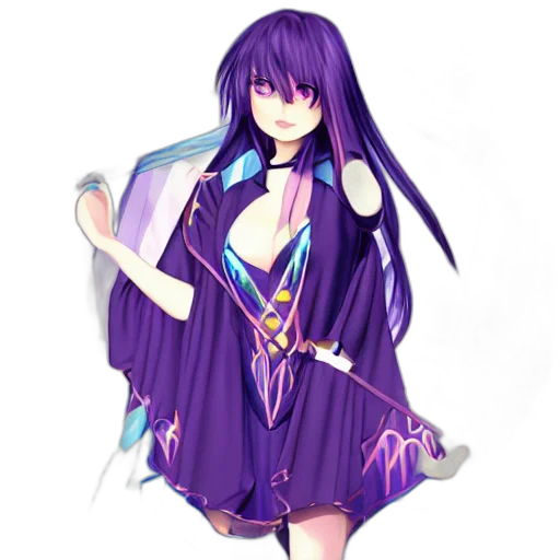 dress, staff, weapon, sword, concept art, 3d render, fantasy art, anime transparent PNG cut-out