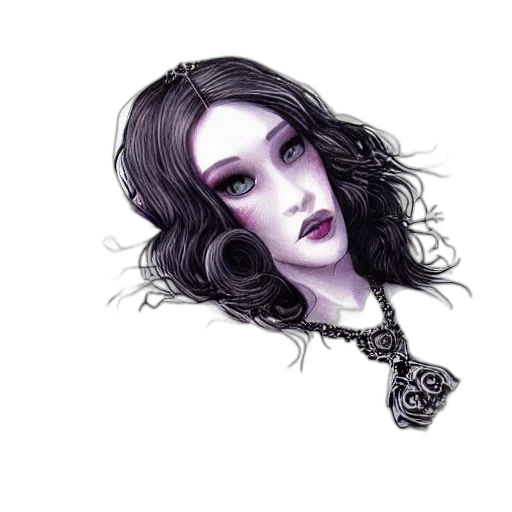 jewelry, face, mask, fantasy art, photorealistic, concept art, cartoon, dark transparent PNG cut-out