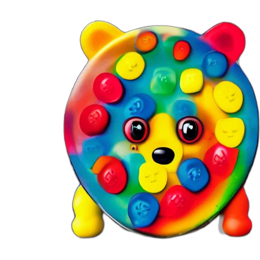 3d render, photorealistic, portrait, haribo transparent PNG cut-out