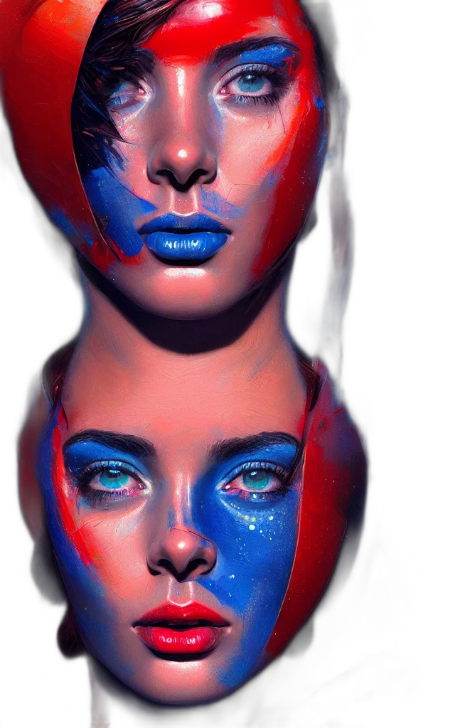 mask, face, bottle, crown, photorealistic, 3d render, watercolor, oil painting transparent PNG cut-out