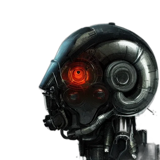 robot, mask, face, weapon transparent PNG cut-out
