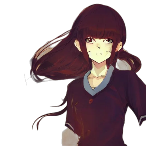 hair, jacket, face, creature transparent PNG cut-out