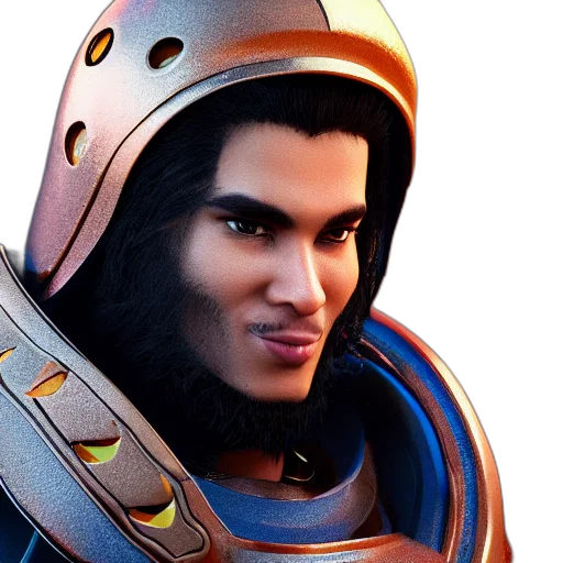 face, robot, 3d render, concept art, fantasy art, photorealistic, steve, curry transparent PNG cut-out
