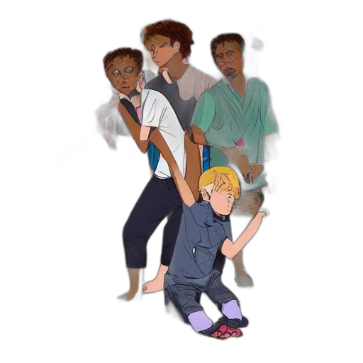 concept art, cartoon, pixel art, unfortunate transparent PNG cut-out