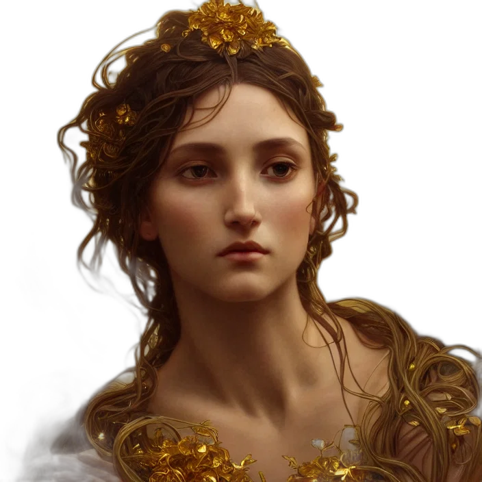 crown, face, jewelry, dress, fantasy art, photorealistic, concept art, oil painting transparent PNG cut-out