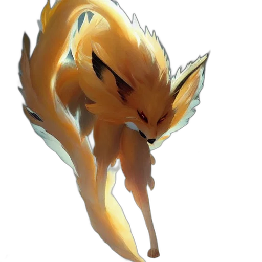 staff, creature, animal, mask, concept art, watercolor, fantasy art, pixel art transparent PNG cut-out