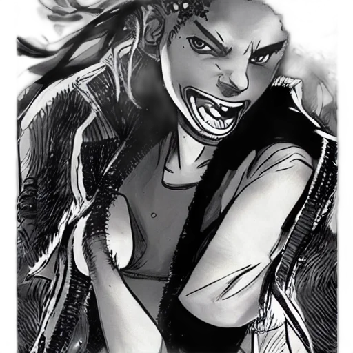 comic book art, concept art, cyberpunk, fantasy art, scarlett, johansson, stinkmeaner, boondocks transparent PNG cut-out