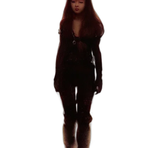 dress, jacket, creature, staff transparent PNG cut-out