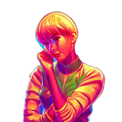 robot, staff, creature, jacket transparent PNG cut-out