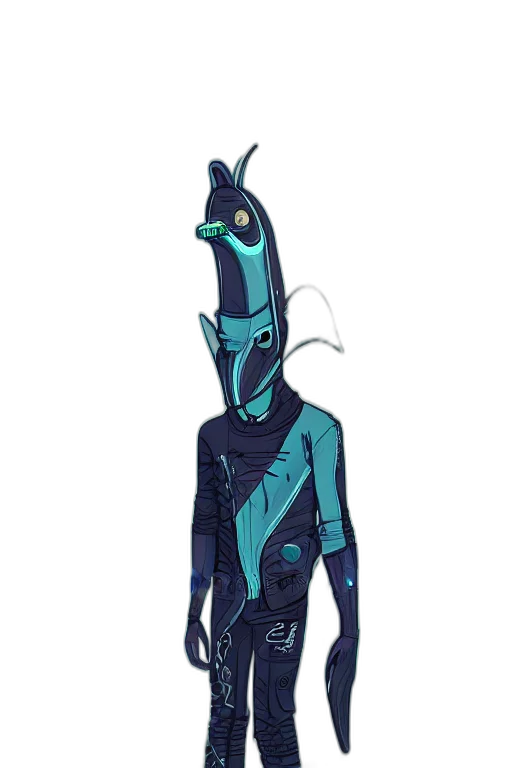 creature, mask, jacket, dress transparent PNG cut-out