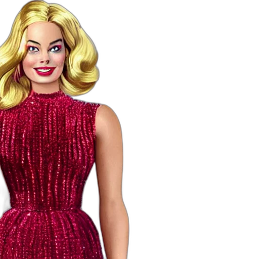 dress, 3d render, cartoon, margot transparent PNG cut-out
