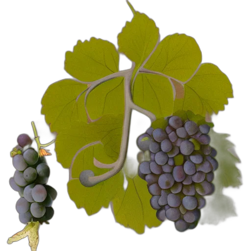 food, crown, 3d render, photorealistic, grape, crosssection transparent PNG cut-out