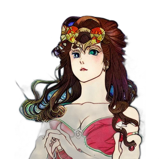 crown, dress, jewelry, fantasy art transparent PNG cut-out