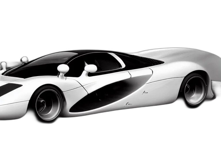 car, concept art, 3d render, photorealistic, cartoon, retro, futuristic, mclaren transparent PNG cut-out