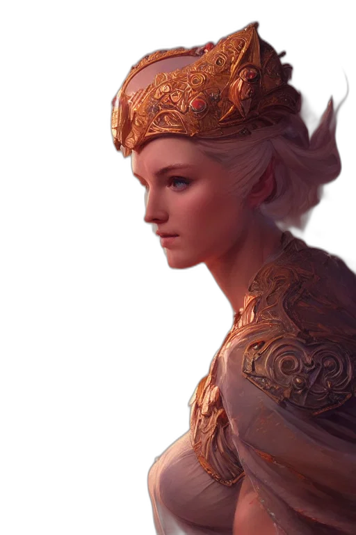 crown, dragon, face, staff, fantasy art, concept art, photorealistic, oil painting transparent PNG cut-out