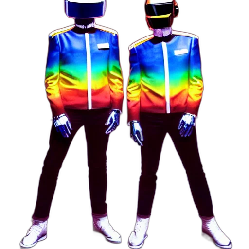 jacket, robot, vaporwave, concept art transparent PNG cut-out