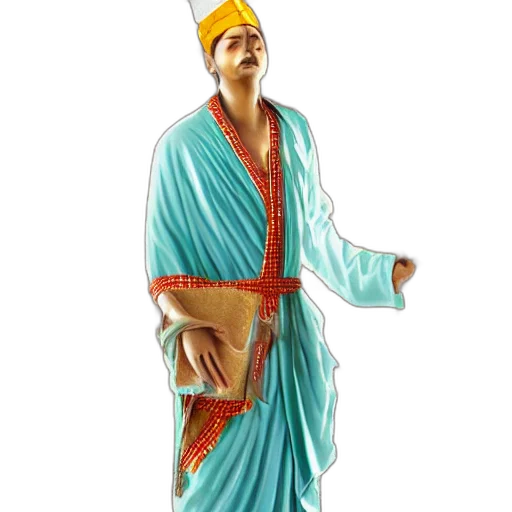 staff, crown, dress, 3d render transparent PNG cut-out