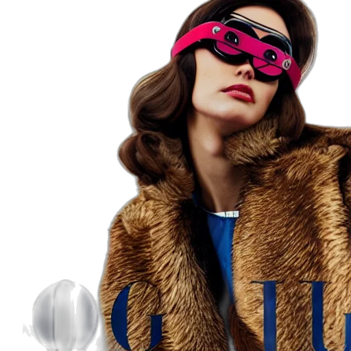 mask, woman, googles, editorial, fashion, photography, vogue, magazine transparent PNG cut-out