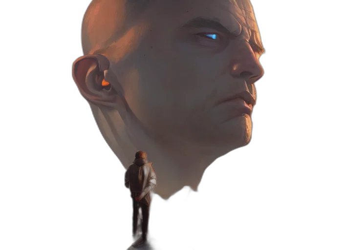 face, mask, robot, creature transparent PNG cut-out